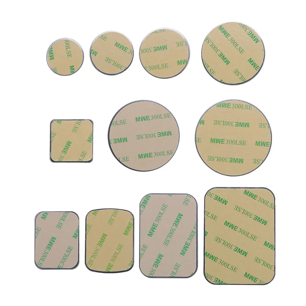 10pcs Black Magnetic Metal Plates for Car Phone Holder | Universal Iron Sheet Disk Sticker Mount MyPetiteCar.com