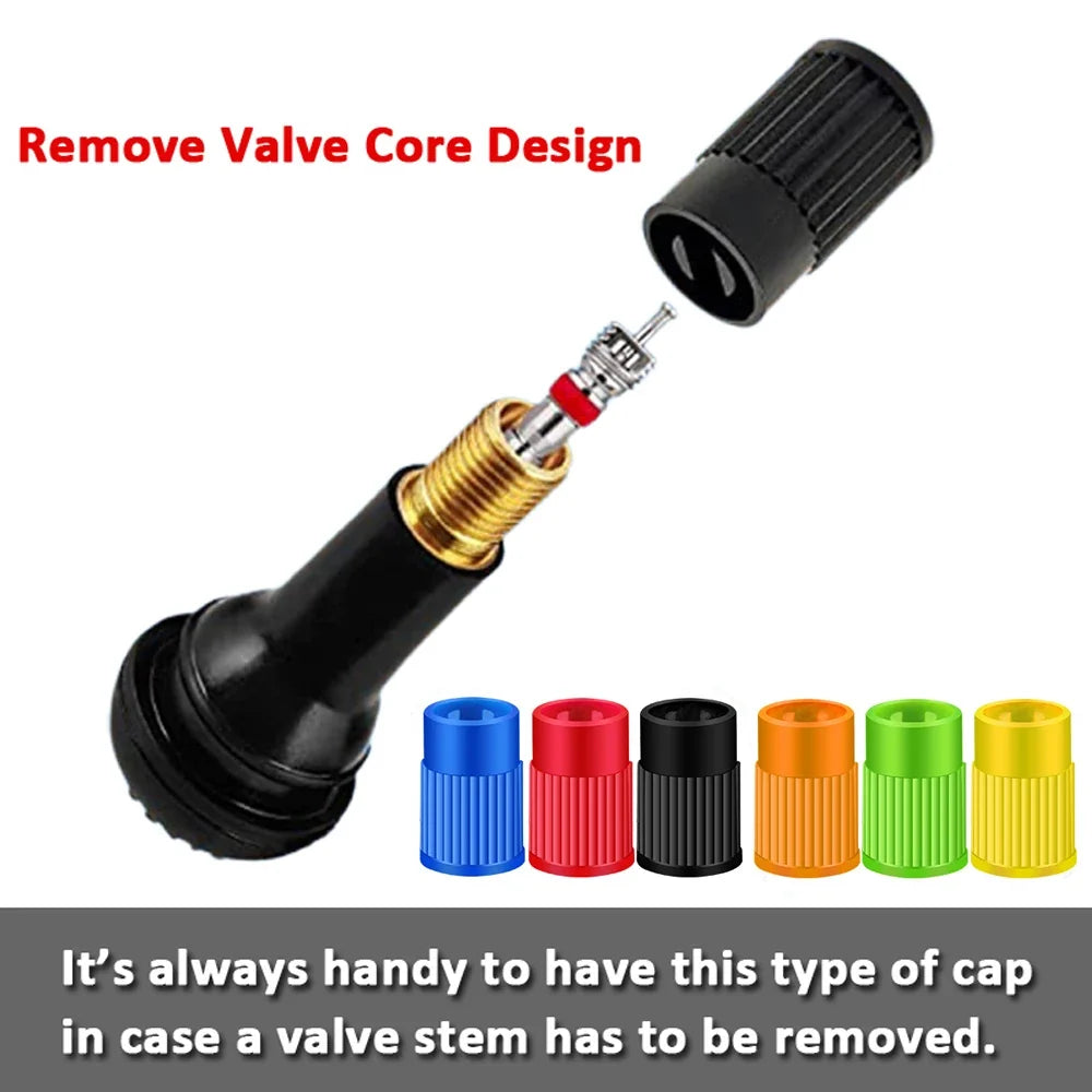 Plastic Tire Valve Caps with Built-in Valve Core Remover | Universal Stem Covers for Cars, Bikes, Trucks MyPetiteCar.com