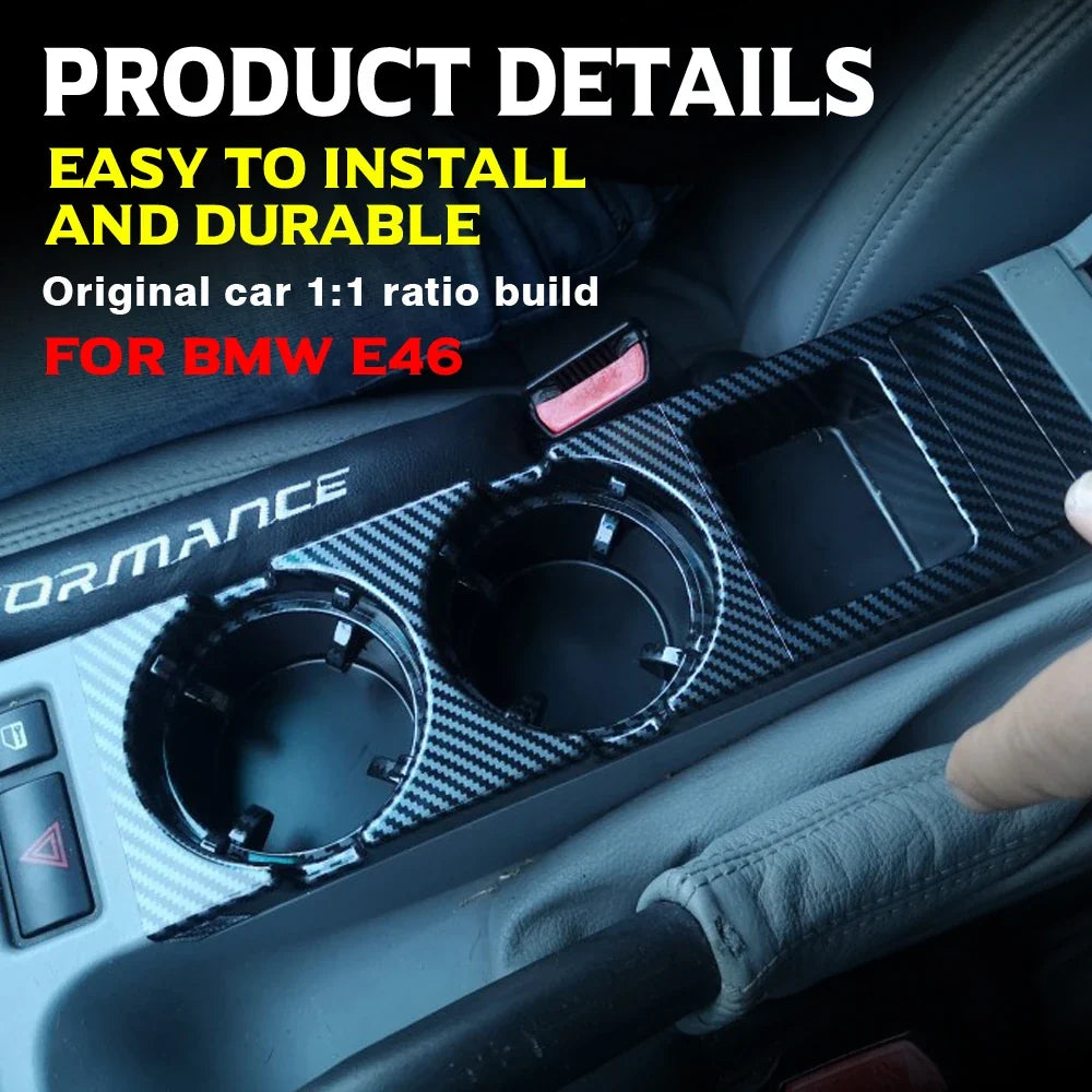 Double Hole Car Center Console Storage Box with Cup Holder | For BMW E46 1999-2006 MyPetiteCar.com