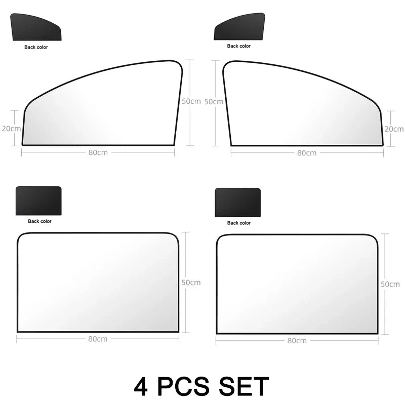 Car Side Window Sun Shade | Magnetic UV Protection Curtains for Privacy and Heat Reduction MyPetiteCar.com