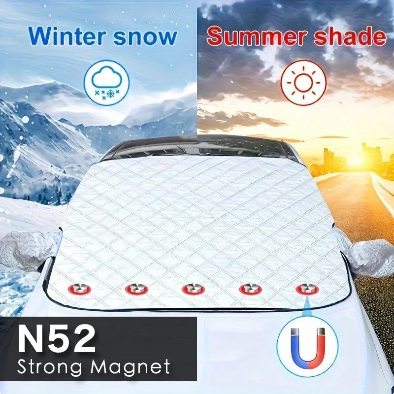 Car Windshield Snow Shield Cover | All-Season Front Window Frost and Sun Protection