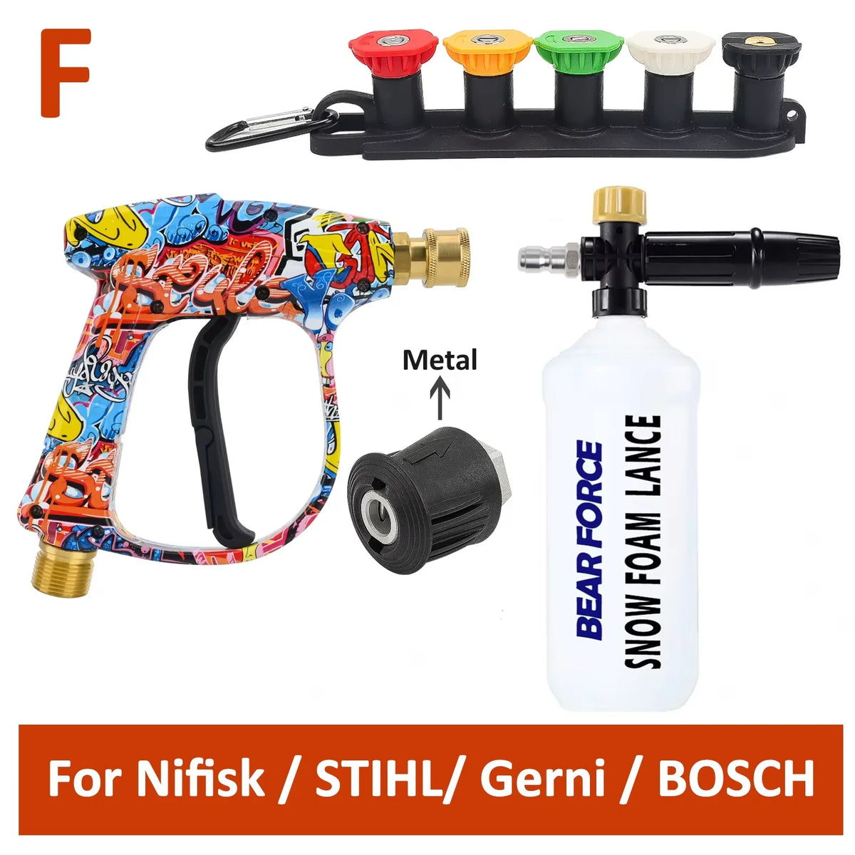 Pressure Washer Water Gun Kit | Universal Quick Connector Spray Gun for Karcher Nilfisk Parkside Bosch MyPetiteCar.com