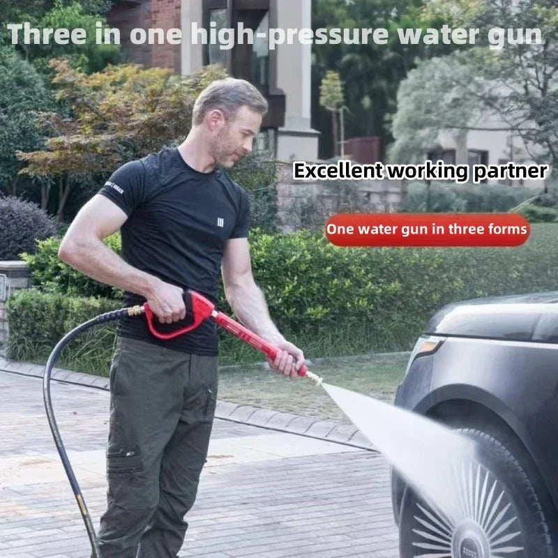 High-Pressure Water Gun Pure Copper | Movable Quick Insertion Cleaning Gun for Car Wash