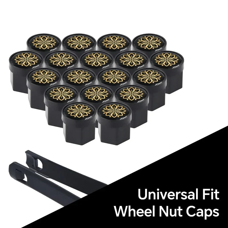 20Pcs Universal Black Car Wheel Hub Nut Protective Caps | ABS Rust Proof Waterproof Tire Nut Covers MyPetiteCar.com