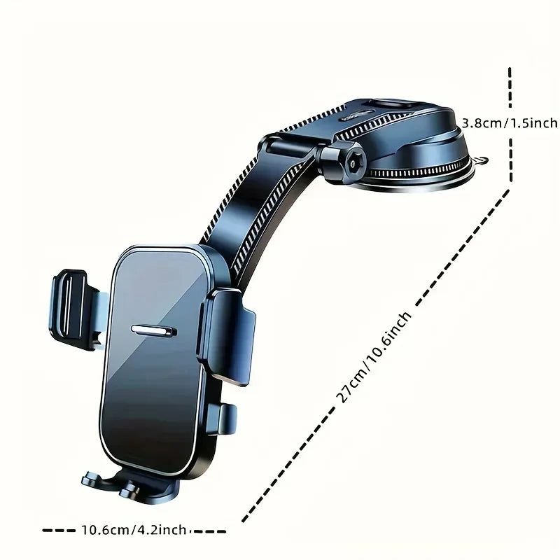 Adjustable Car Phone Mount | 360° Swivel Dashboard Cradle with Strong Suction MyPetiteCar.com