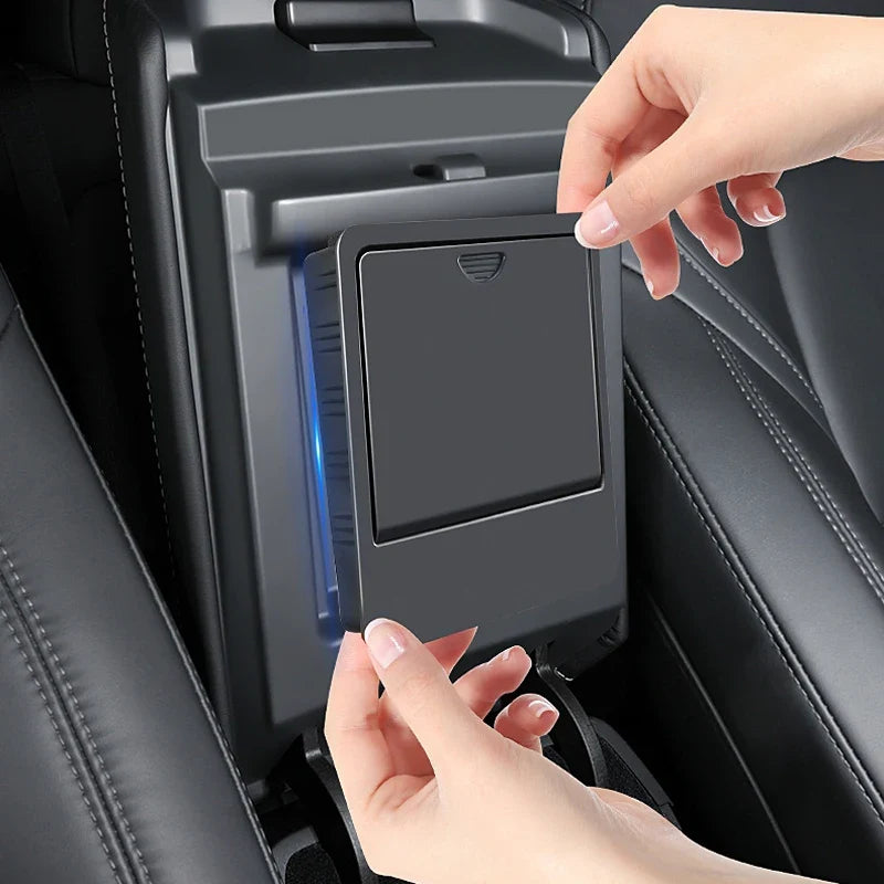 Tesla Model Y 2021-2024 Center Console Armrest Organizer | Hidden Storage Box MyPetiteCar.com