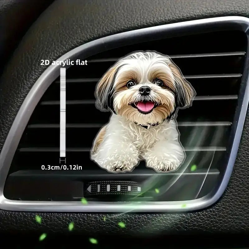 Acrylic Car Vent Clip Aromatherapy Air Freshener Holder 2D Decorative Air Conditioning Vents Accessory for Vehicle Interior MyPetiteCar.com