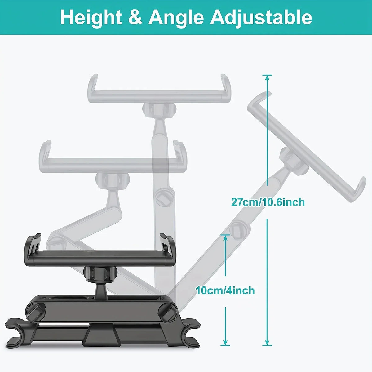 Universal Car Headrest Tablet Mount | Hands-Free Backseat Entertainment for iPads and Cell Phones MyPetiteCar.com