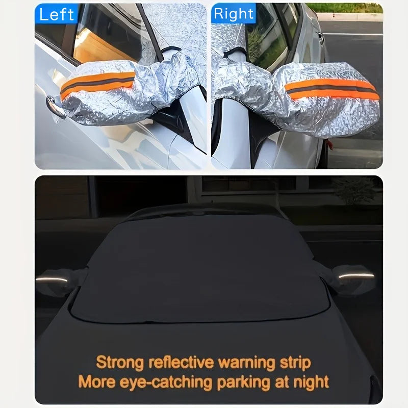 Car Windshield Snow Shield Cover | All-Season Front Window Frost and Sun Protection