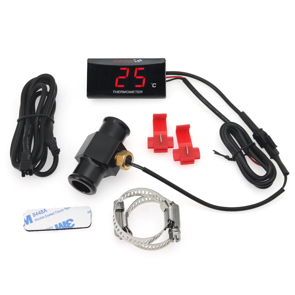 KOSO Water Temperature Gauge | Motorcycle Temp Sensor for XMAX250 300 NMAX CB 400 CB500X