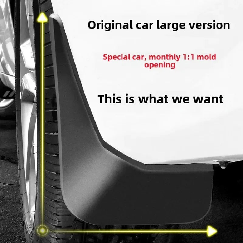 Tesla Model 3 Highland Mud Flaps (2024–2026) | Front & Rear Wheel Splash Guards, 4-Piece Set MyPetiteCar.com