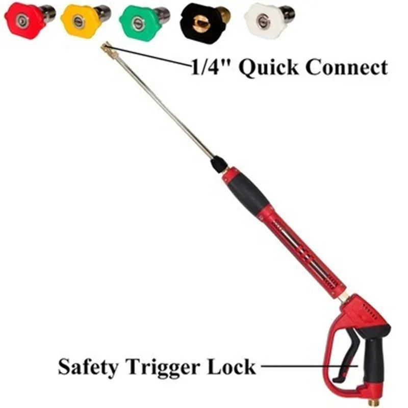 High-Pressure Water Gun Pure Copper | Movable Quick Insertion Cleaning Gun for Car Wash