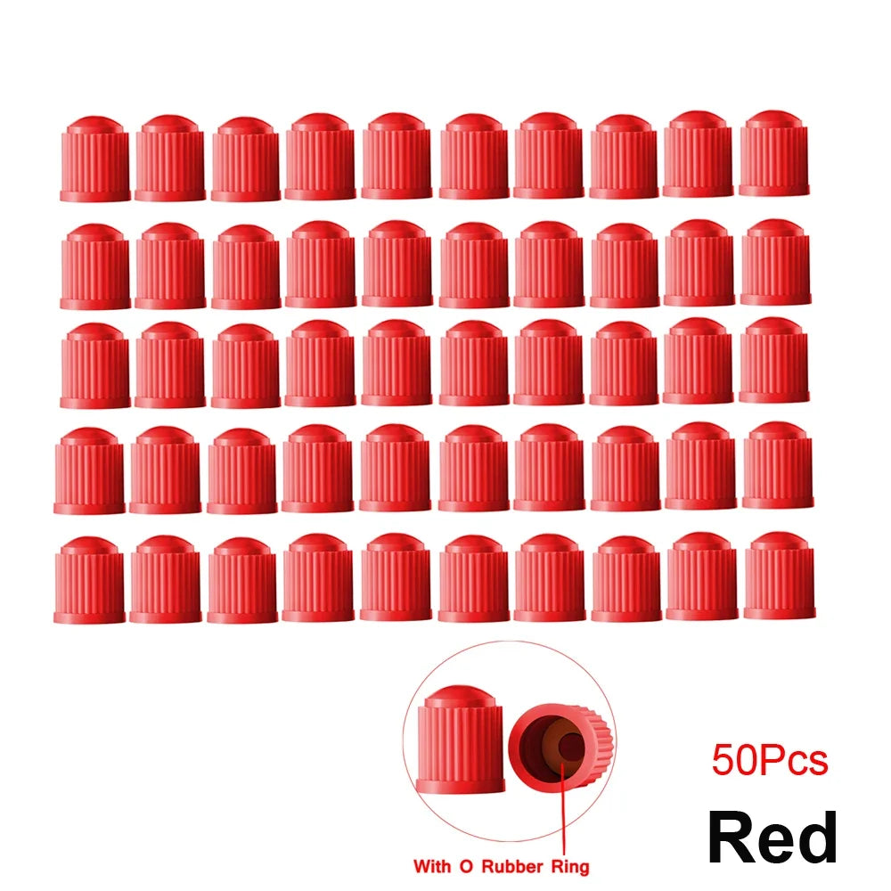 10/25/50/100Pcs Universal Plastic Tire Valve Caps for Cars, Trucks, Motorcycles, and Bicycles MyPetiteCar.com