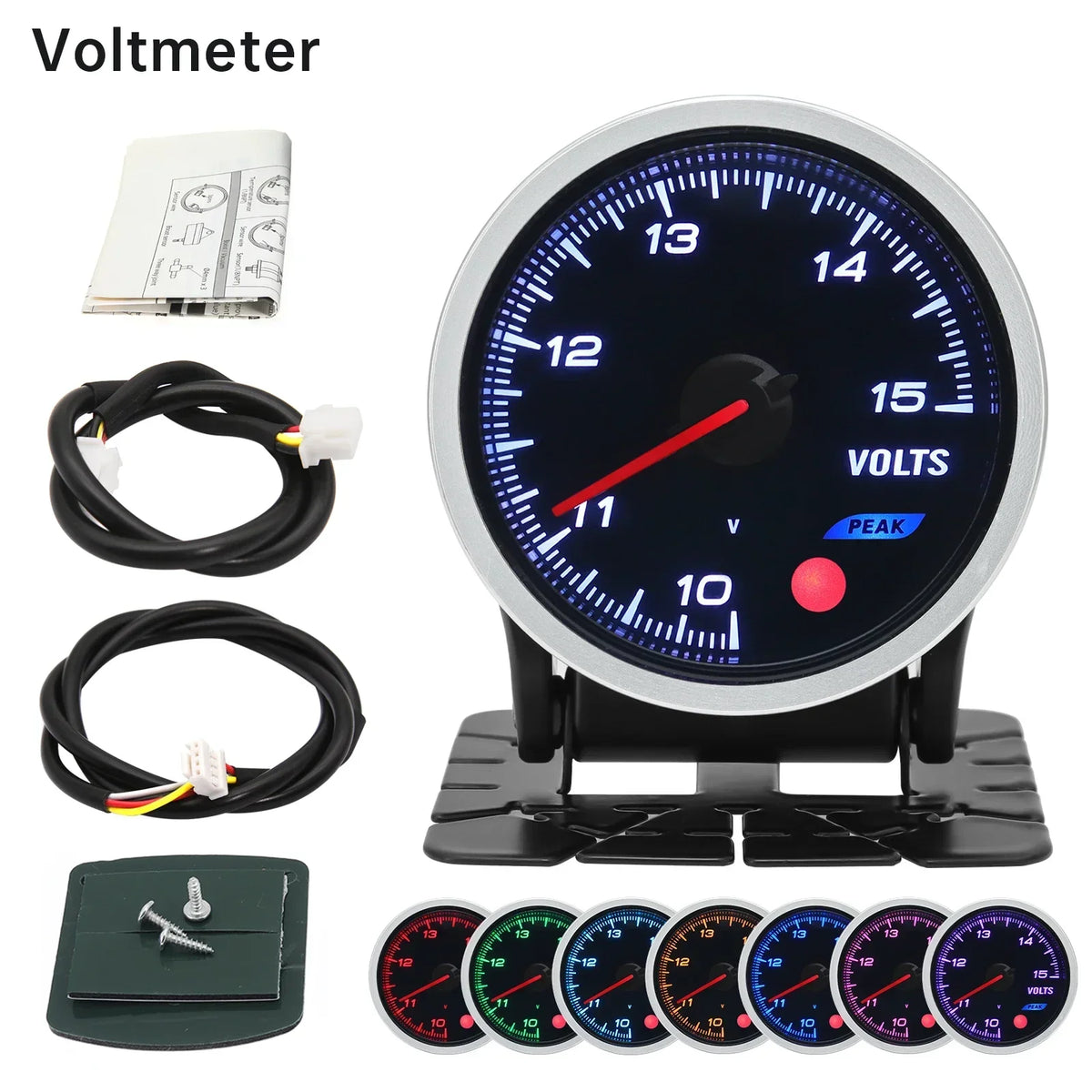 2 Inch 52mm Smoke Lens Turbo Boost Gauge | 8 Color Backlight Car Gauge with Sensor MyPetiteCar.com