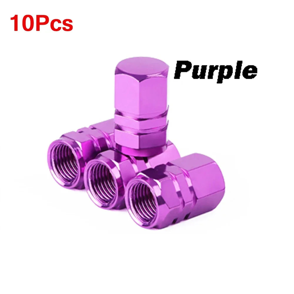 Aluminum Alloy Tire Valve Caps | 5 or 10 Pack Waterproof Dustproof Stem Covers MyPetiteCar.com