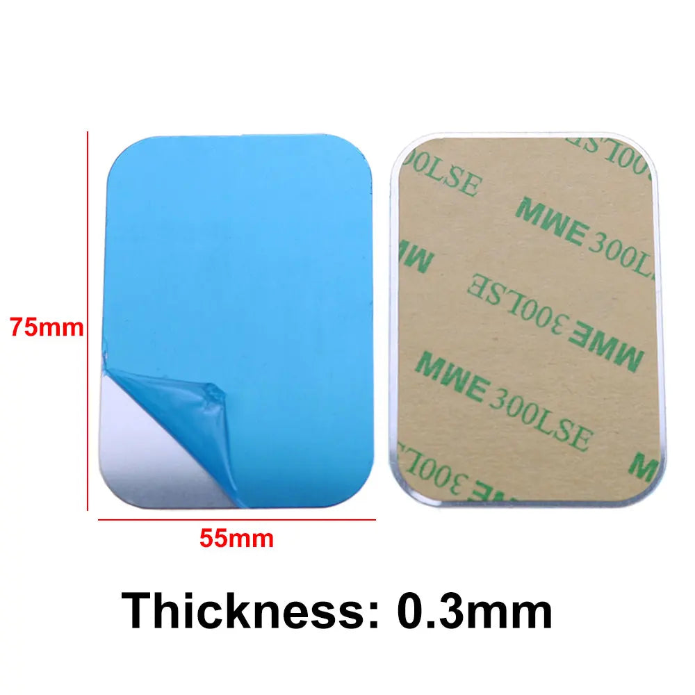 10pcs Silver Magnetic Metal Plates for Car Phone Holder | Universal Iron Sheet Mount Kit