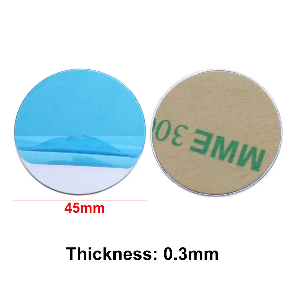 10pcs Silver Magnetic Metal Plates for Car Phone Holder | Universal Iron Sheet Mount Kit
