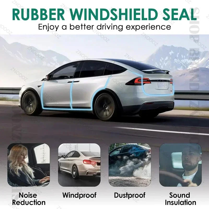 Double Layer Car Door Seal Strip | Soundproof Dustproof Sealing Protector for Tesla Model S 3 X Y MyPetiteCar.com