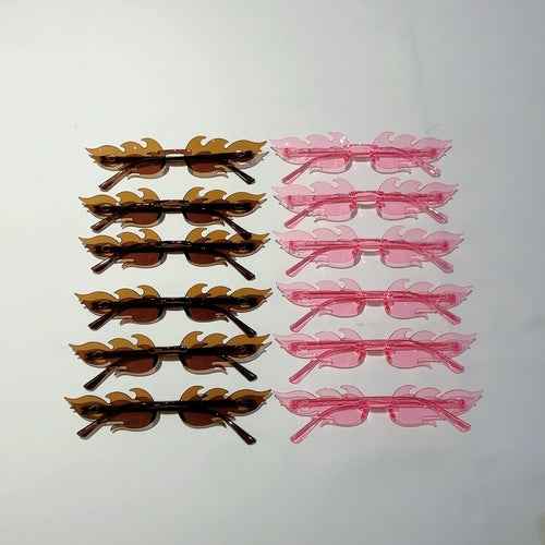 12 PCS  Flame Shaped Sunglasses