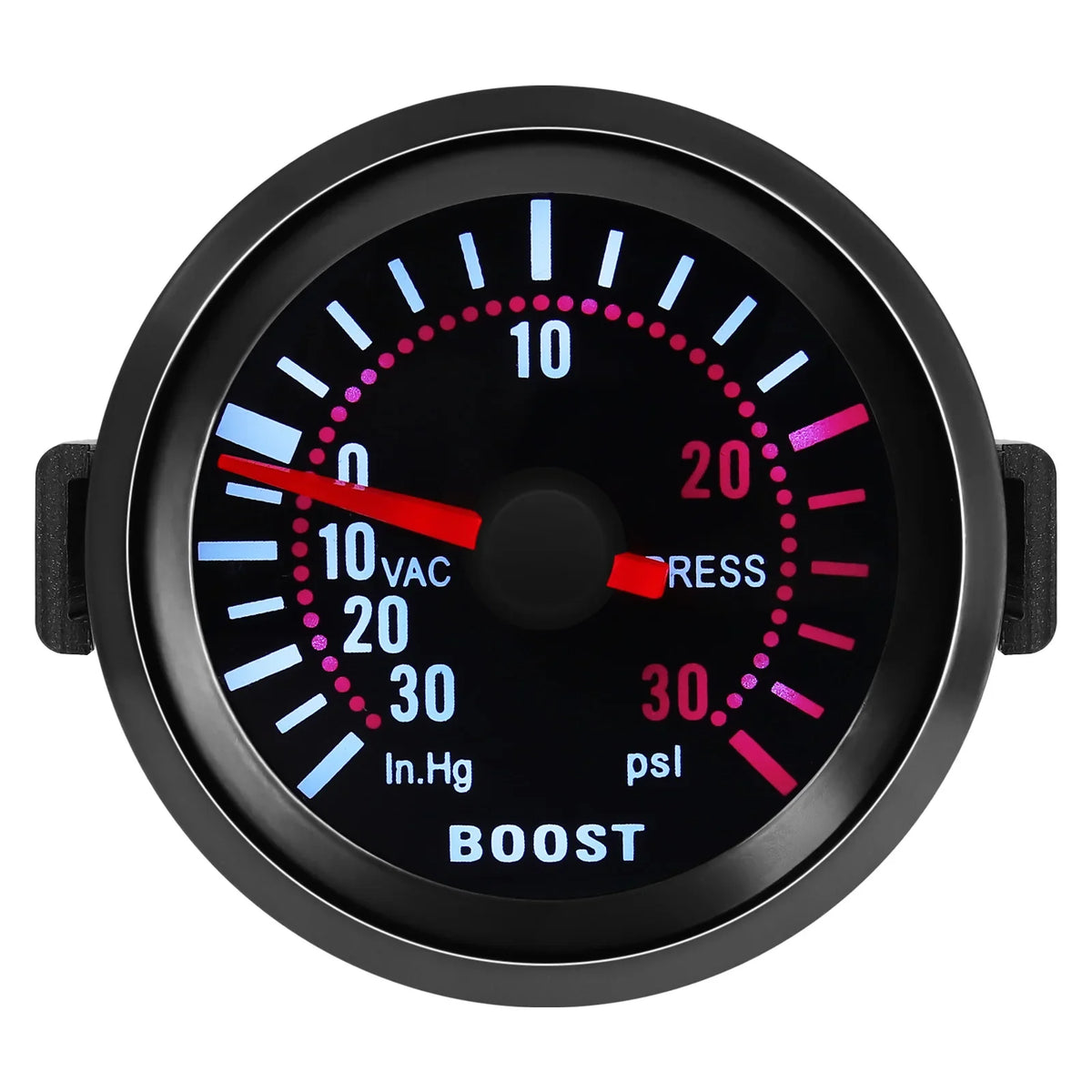 52mm 12V Turbo Boost Gauge | LED Smoke Lens Car Gauge MyPetiteCar.com
