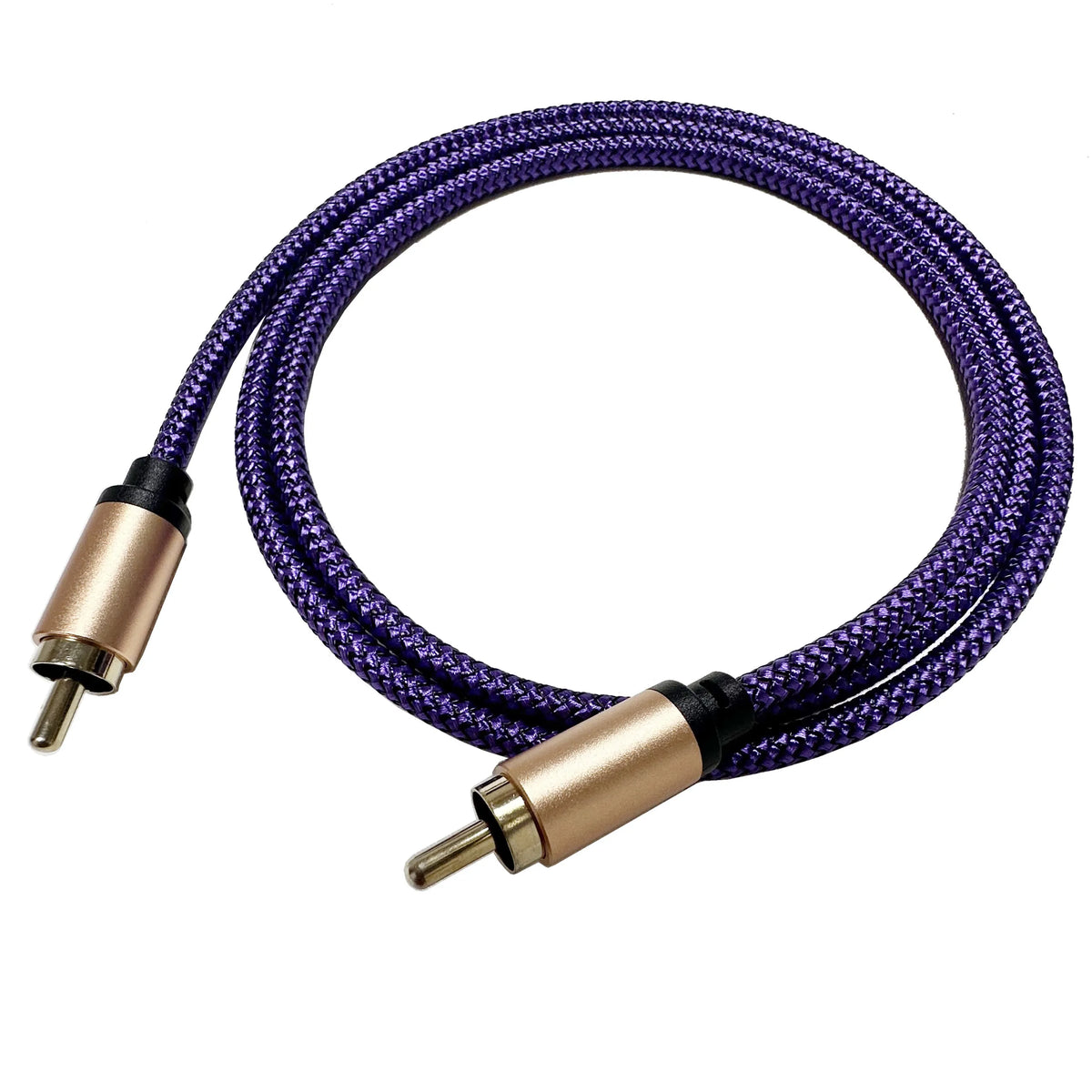 RCA Digital Coaxial Audio Cable | 1RCA Male to 1RCA Male Nylon Braided Subwoofer Cable MyPetiteCar.com