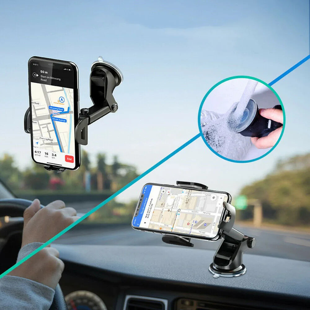 Universal Car Phone Holder Mount | 360 Degree Rotating Retractable Arm Stand MyPetiteCar.com