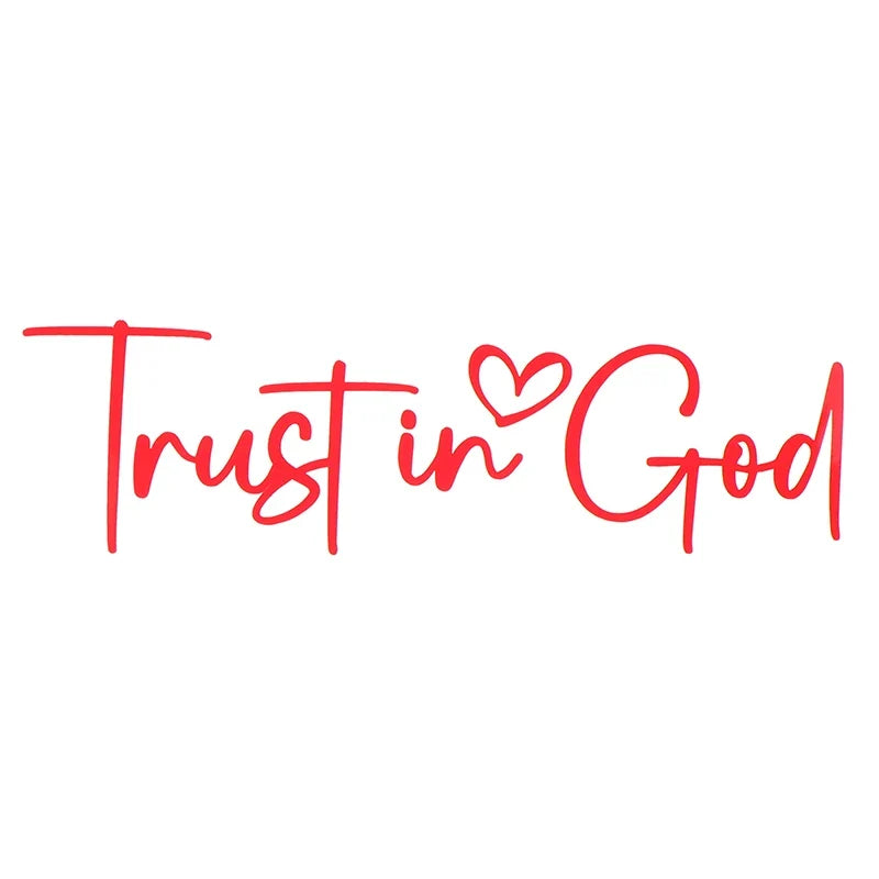 Trust In God Mirror Decal | Car Decals For Women, Christian Faith Vinyl Decal MyPetiteCar.com