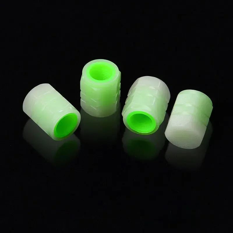 Glow-in-the-Dark Tire Valve Caps | Luminous Car Motorcycle Accessories