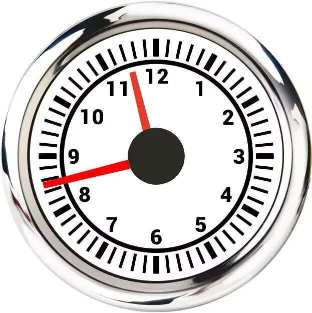 52mm 12-Hour Digital Clock Gauge | 8-Color Backlight for Car Truck Yachts MyPetiteCar.com
