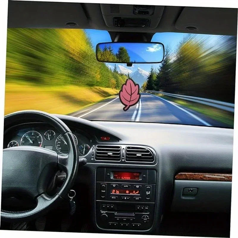 Leaf Shape Car Air Freshener | Natural Scented Tea Paper Hanging Vanilla Perfume MyPetiteCar.com