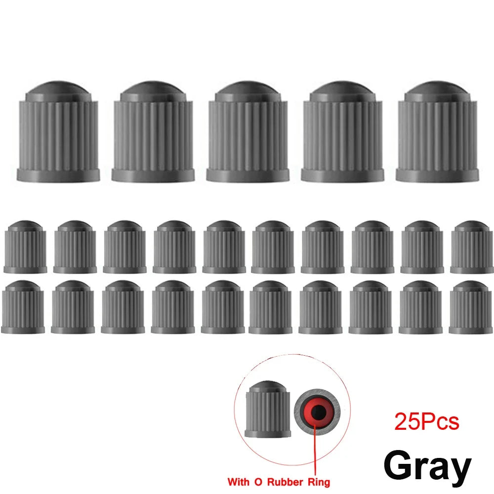 10/25/50/100Pcs Universal Plastic Tire Valve Caps for Cars, Trucks, Motorcycles, and Bicycles MyPetiteCar.com