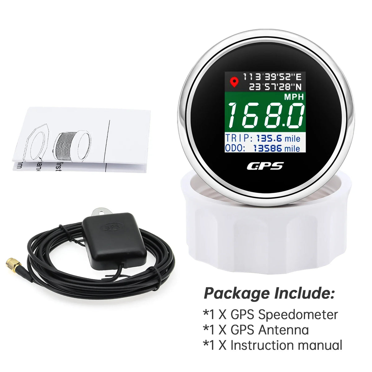 52mm Digital GPS Speedometer TFT Screen | Odometer Gauge for Boat Car Yacht MyPetiteCar.com