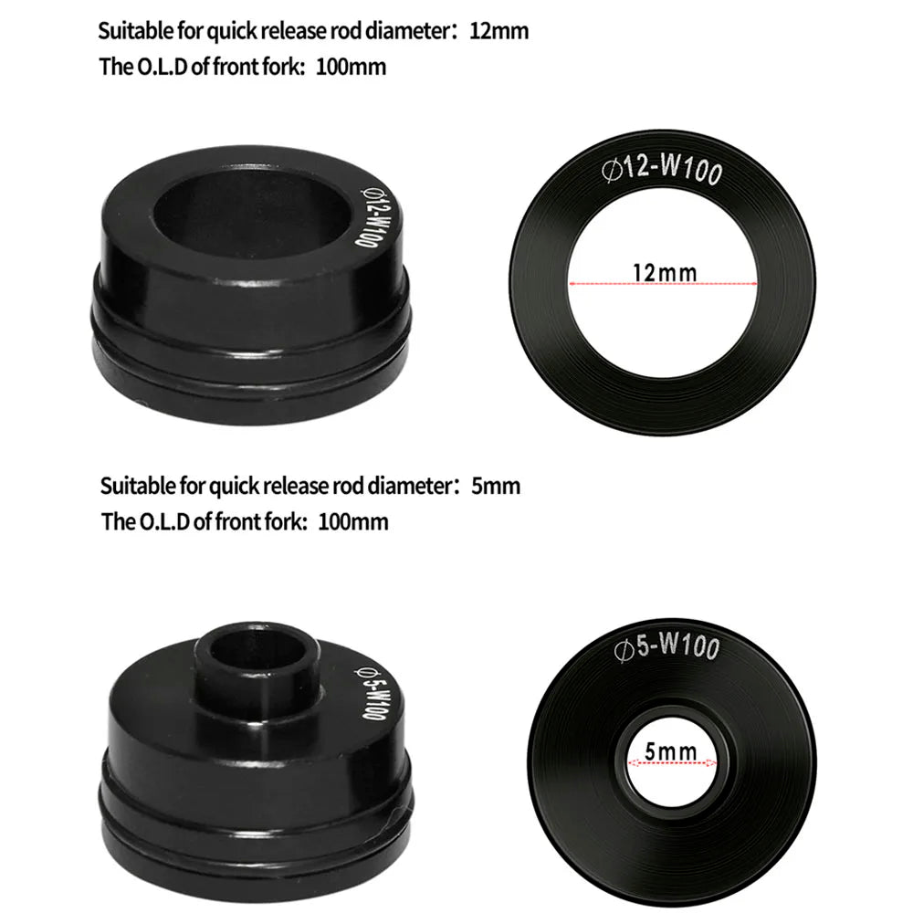 Bike Fork Mount Quick Release Thru Axle Carriers | Front Fork Block for 5x100mm 12x100mm 15x100mm 15x110mm MyPetiteCar.com