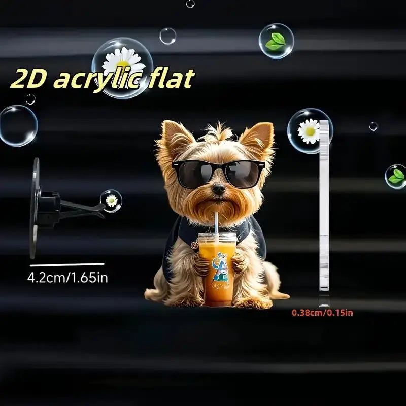Acrylic Car Vent Clip Aromatherapy Air Freshener Holder 2D Decorative Air Conditioning Vents Accessory for Vehicle Interior MyPetiteCar.com