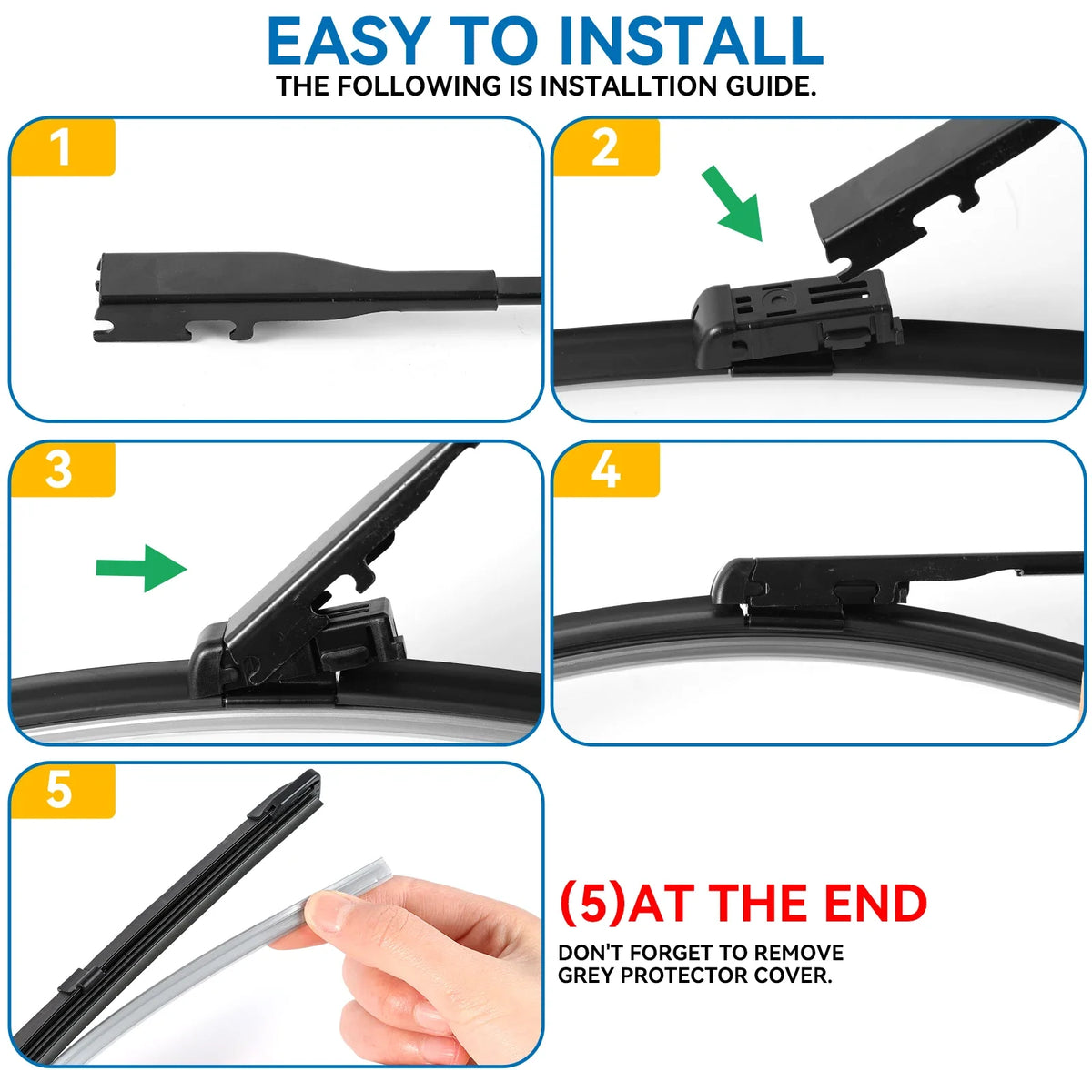 Erick's Wiper Front Rear Wiper Blades Set for MG ZS & more 2017–2024