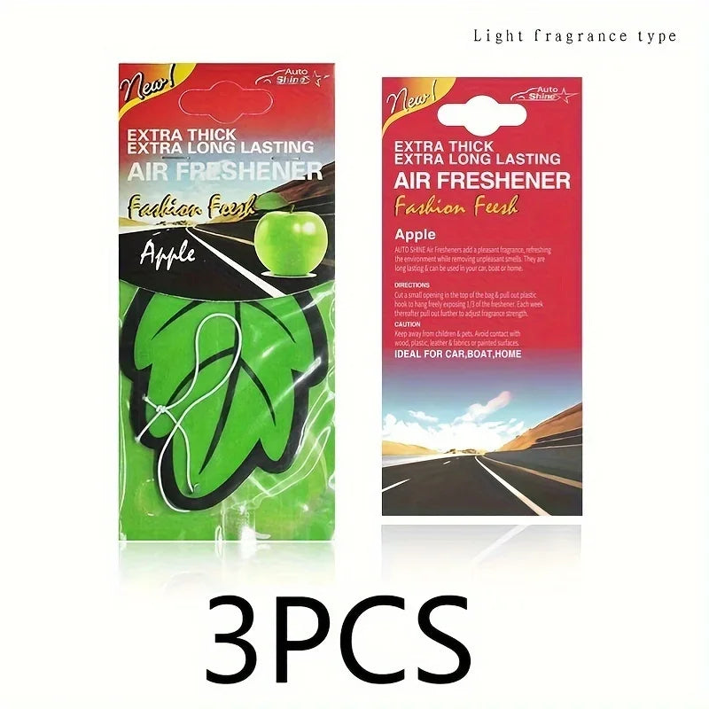 Natural Scented Tea Paper Car Air Freshener | Leaf Shape Hanging Vanilla Perfume MyPetiteCar.com