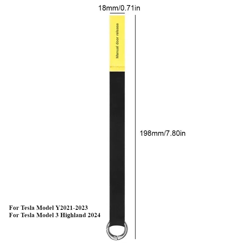 2PCS Car Rear Door Emergency Safety Rope | For Tesla Model 3 Highland 2024 MyPetiteCar.com