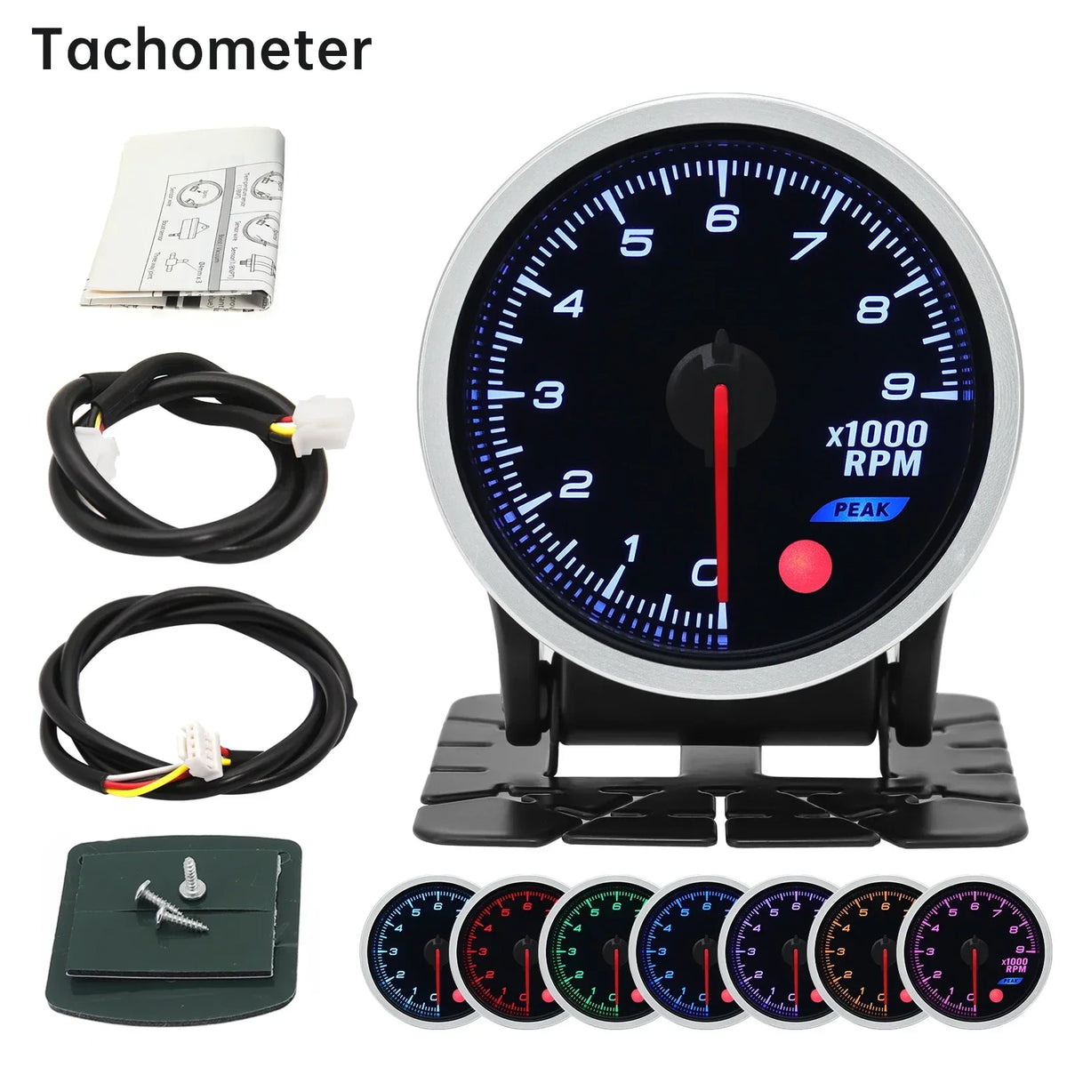 2 Inch 52mm Smoke Lens Turbo Boost Gauge | 8 Color Backlight Car Gauge with Sensor MyPetiteCar.com