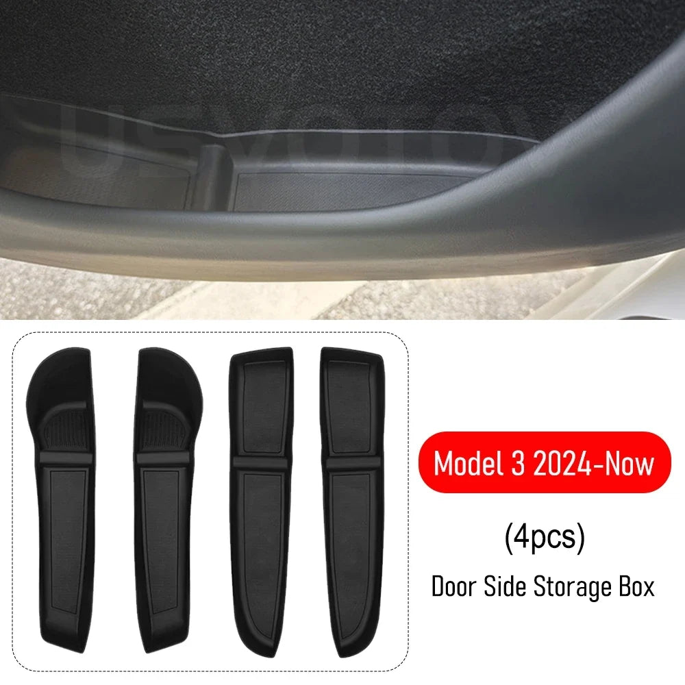 USVOTOV Car Door Side Storage Box | Tesla Model Y 2025 2026 Juniper Model 3 Accessories