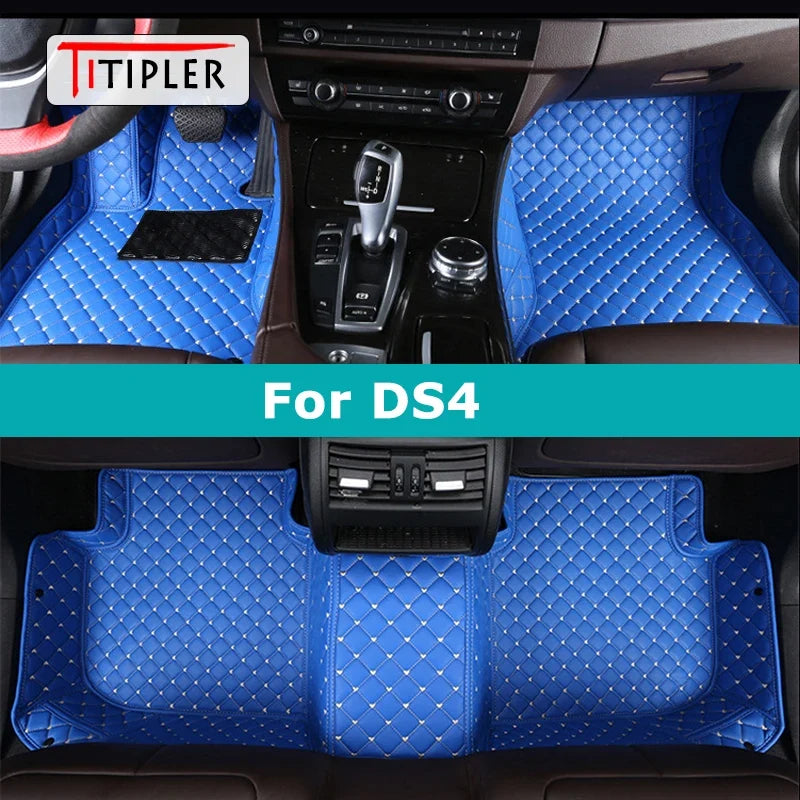 Custom Car Floor Mats For DS4 Synthetic Fiber Artificial Leather