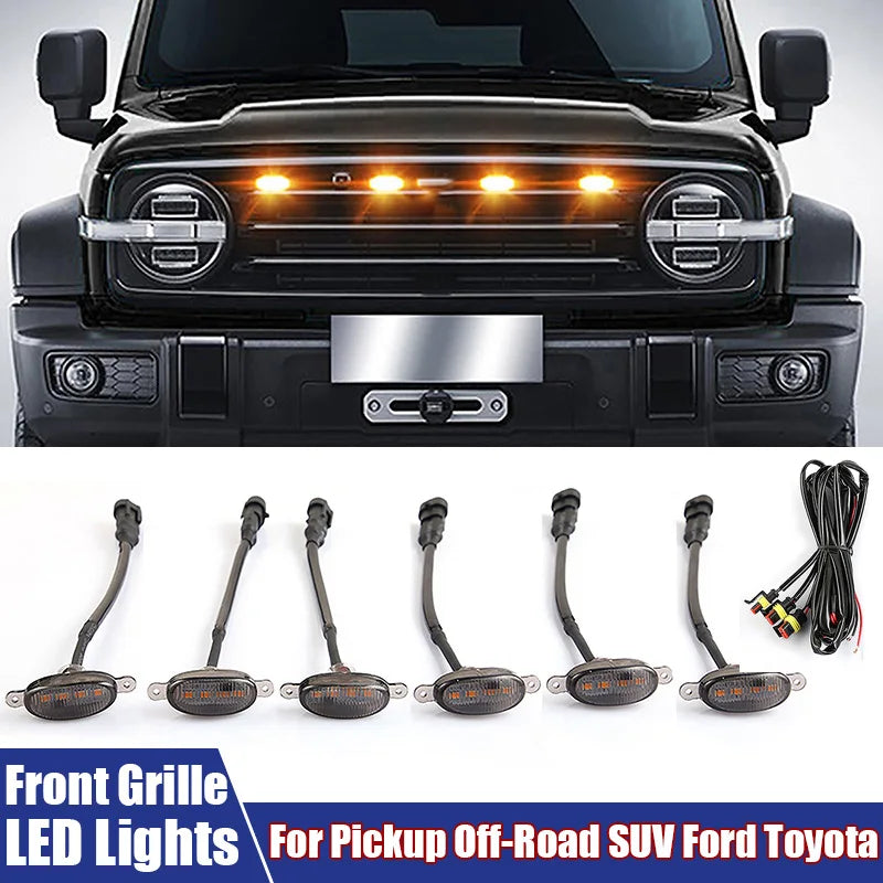 Universal LED Car Front Grille Lights | Eagle Eye Lamp with Harness for Pickup, Off-Road, SUV, Ford, Toyota MyPetiteCar.com