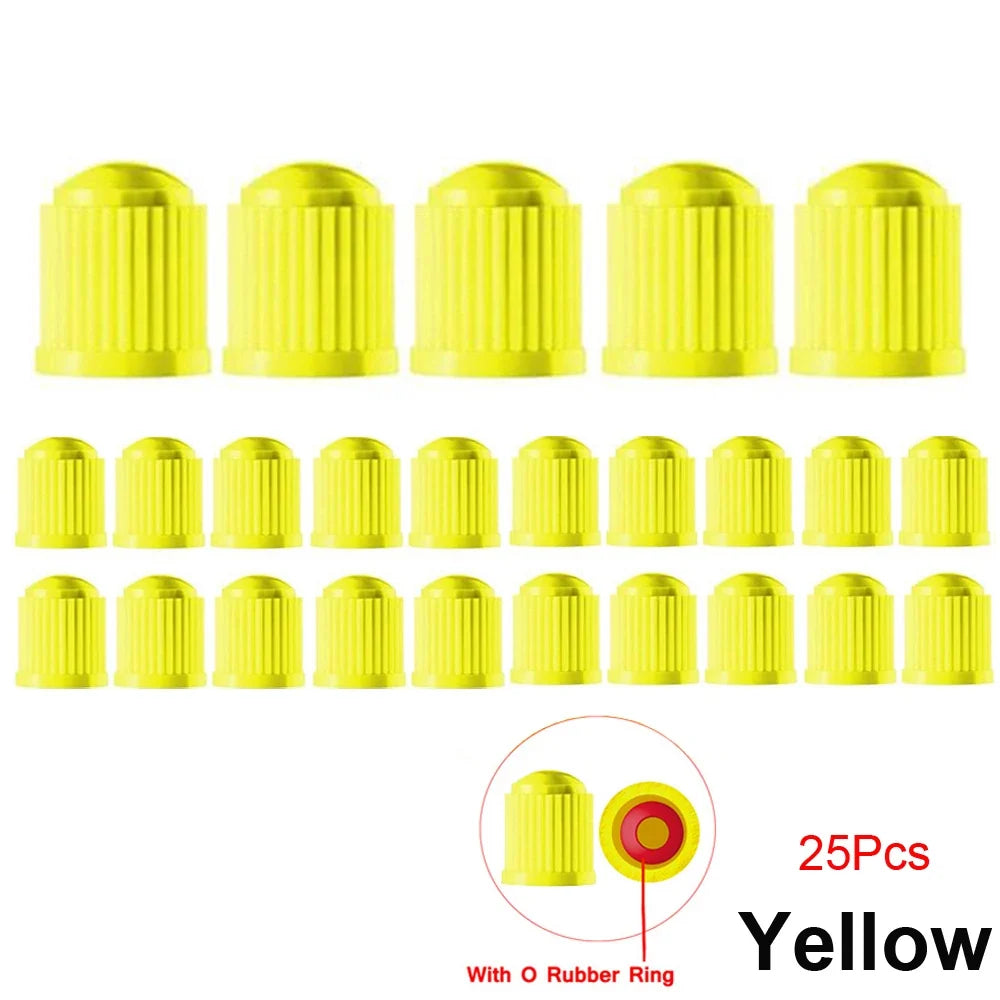 10/25/50/100Pcs Universal Plastic Tire Valve Caps for Cars, Trucks, Motorcycles, and Bicycles MyPetiteCar.com