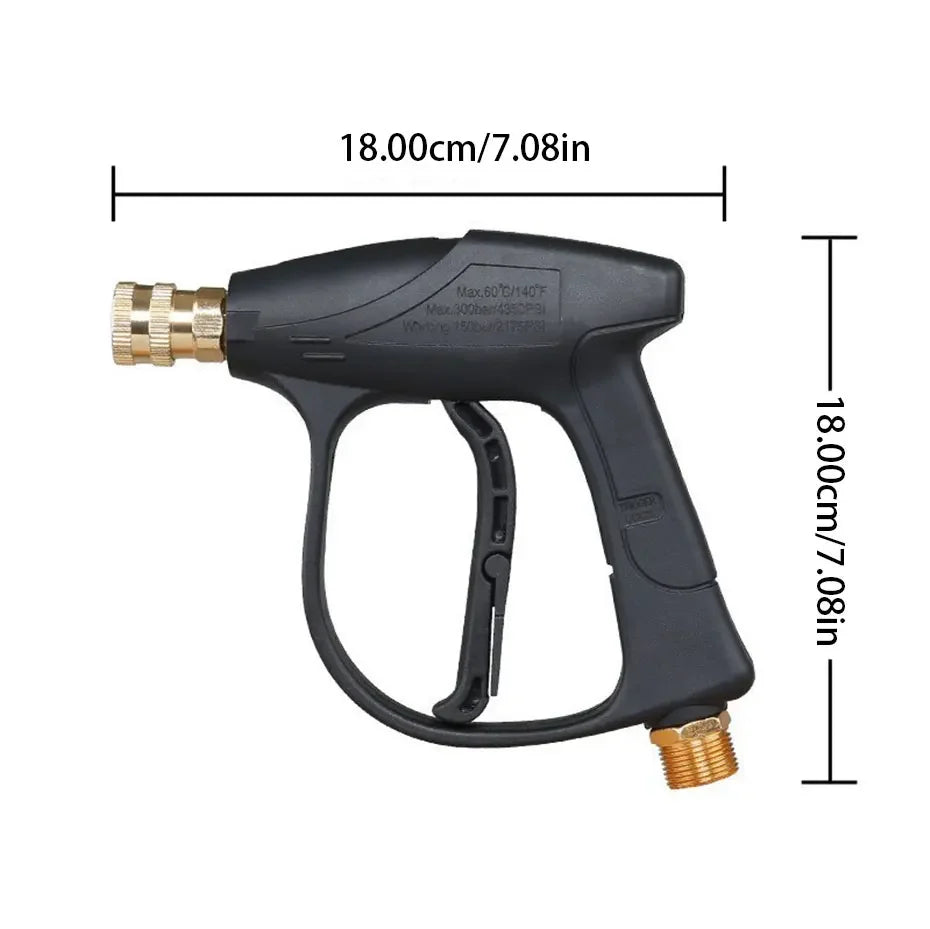 High Pressure Car Wash Water Gun | Aluminum Core with Quick Insertion and Five-Color Fan Nozzle MyPetiteCar.com