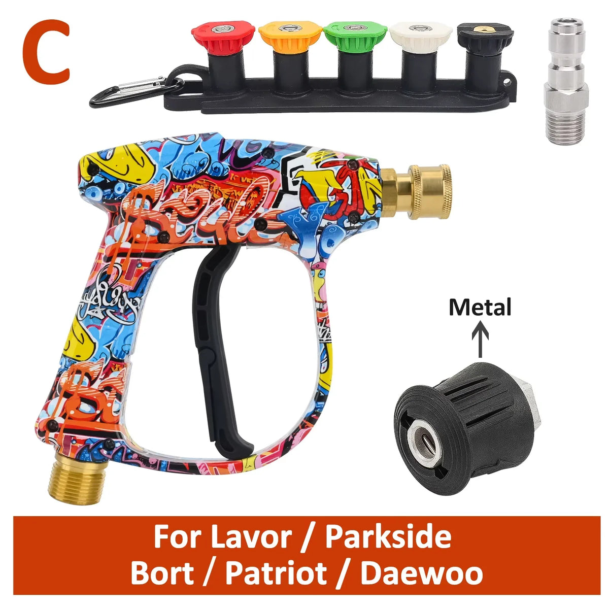 Pressure Washer Water Gun Kit | Universal Quick Connector Spray Gun for Karcher Nilfisk Parkside Bosch MyPetiteCar.com