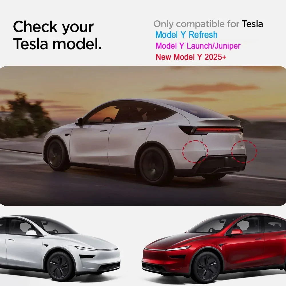 TESMAYX Car Trunk Side Storage Box for Tesla Model Y Juniper 2025 | Flocking TPE Mat Cover Organizer