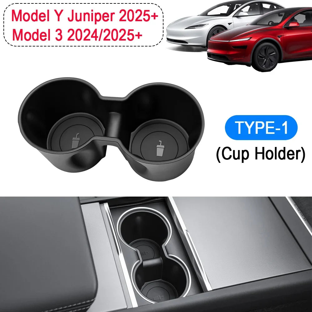 Tesla Cup Holder Insert for Model Y Model 3 2024–2026 | TPE MyPetiteCar.com