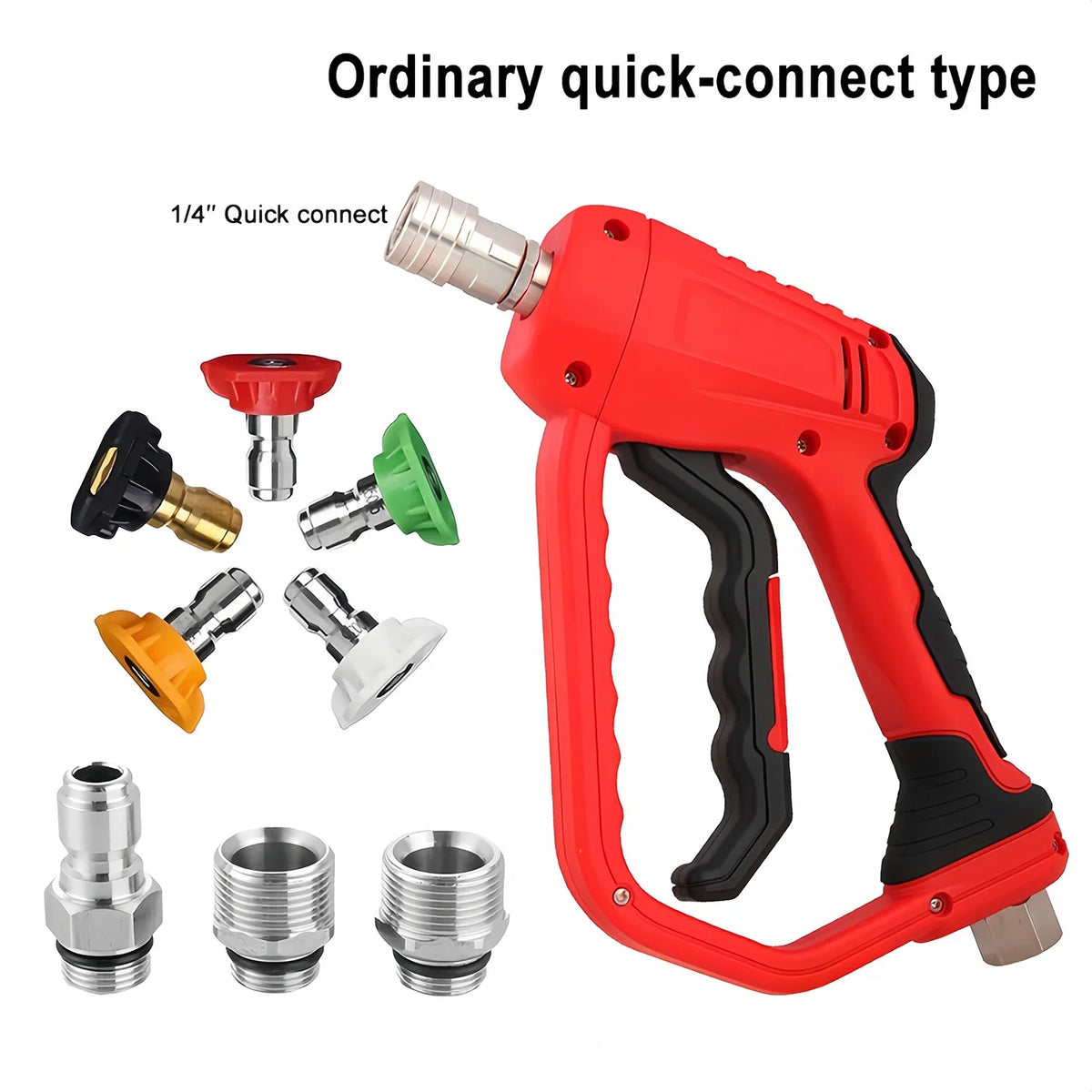 Quick Connect High Pressure Car Wash Short Gun | Fits 3/8 & M22-14/15mm Pressure Washer Hose