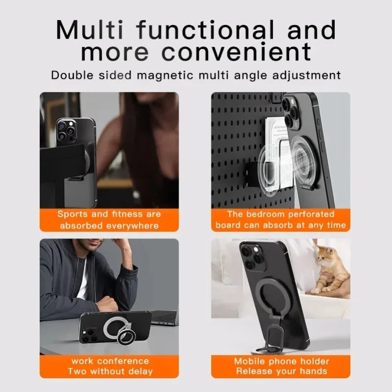 2025 Dual-Mode Phone Grip | Double-Sided Magnetic Ring Stand and Kickstand for MagSafe MyPetiteCar.com