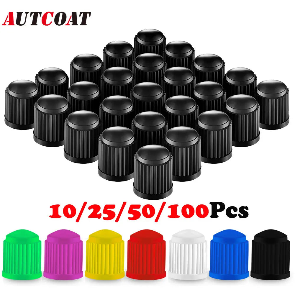 AUTCOAT Tire Stem Valve Caps | Universal Plastic Valve Covers for Cars, Trucks, Bikes MyPetiteCar.com