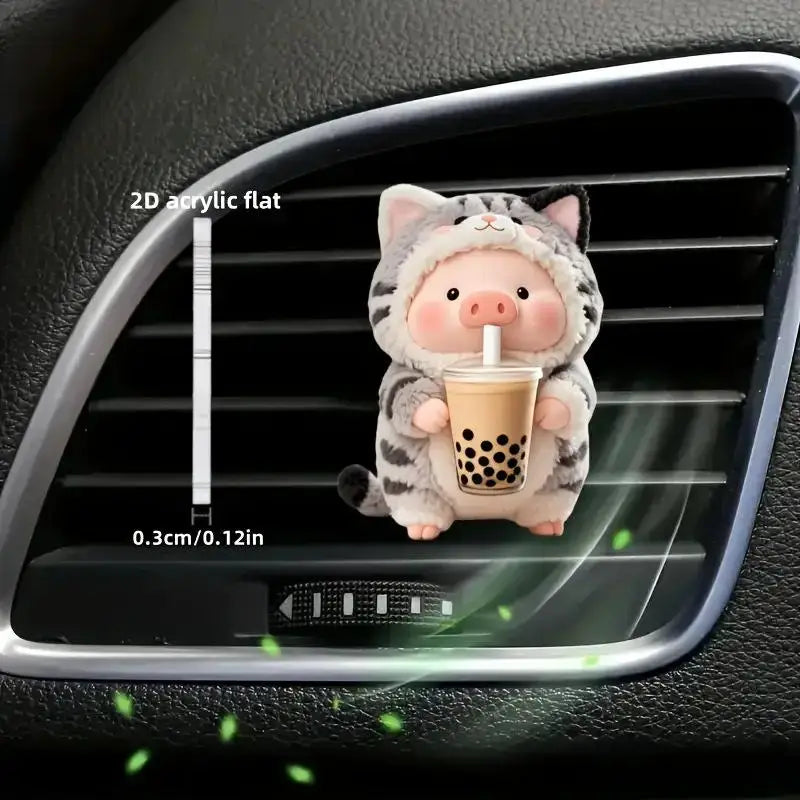 Acrylic Car Vent Clip Aromatherapy Air Freshener Holder 2D Decorative Air Conditioning Vents Accessory for Vehicle Interior MyPetiteCar.com